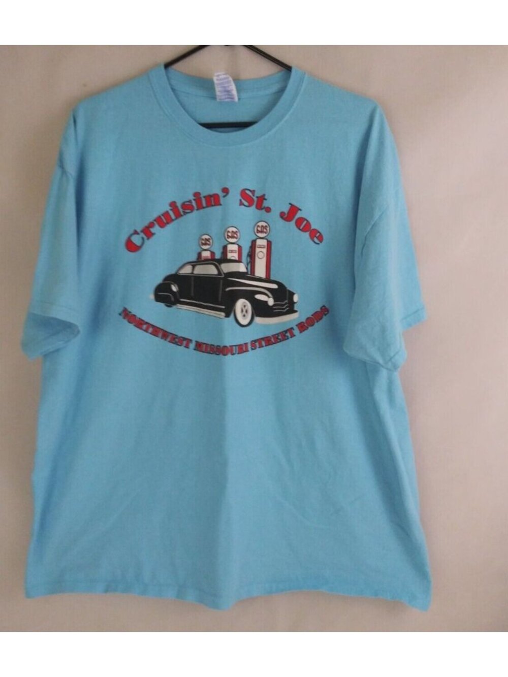 Napa Auto Parts Racing Northwest Missouri Street Rods Lt. Blue T-Shirt Size 2XL